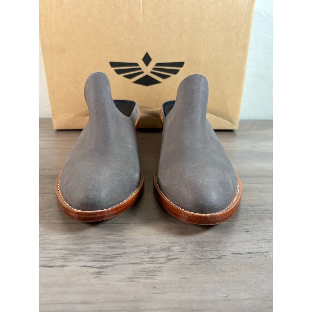 Fortress of Inca‎ Michelle Steel Grey Women's Heel Mule Slip On Women's Size 36